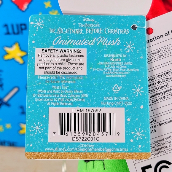 Disney The Nightmare Before Christmas Oogie Boogie Animated Plush 11.5" NWT - Picture 12 of 12